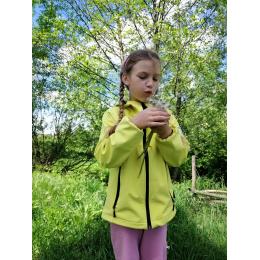 Куртка Softshell  TRAVELER  на девочку желтая