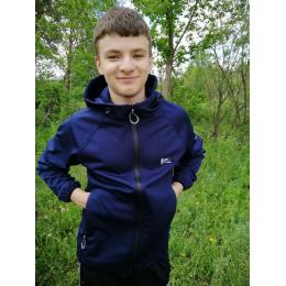 Куртка Softshell с карманами на молнии синяя